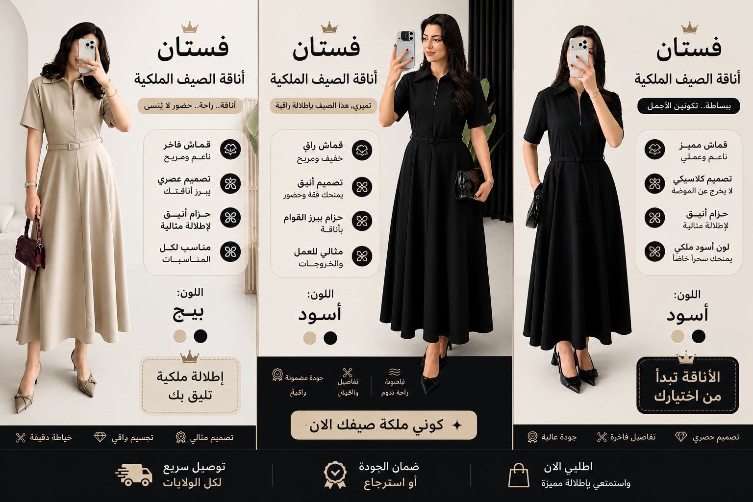 فستان أناقة الصيف الملكية✨